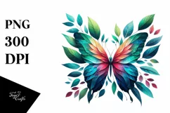 Vibrant Watercolor Butterfly PNG Product Image 3
