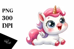 Expressive Unicorn with Goofy Smile PNG Product Image 1