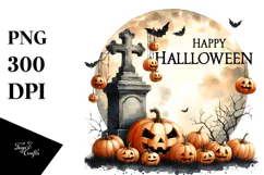 Simple Retro Tombstone Halloween PNG Product Image 1