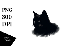 Black Cat Digital Painting Product Image 1