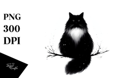 Black Cat Digital Painting Product Image 1