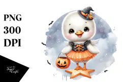 Cute Baby Swan Star Halloween PNG Product Image 1
