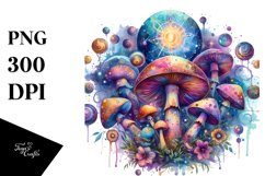 Magical Celestial Mushroom, PNG Product Image 1