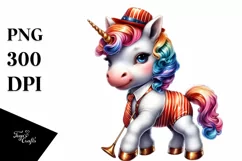Baby Unicorn Swing Dancing, Fun PNG Product Image 1