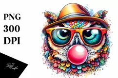 Colorful Quirky Owl Portrait Clipart Product Image 3