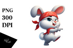 Sarcastic Cartoon Rabbit PNG Product Image 1