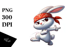 Sarcastic Cartoon Rabbit PNG Product Image 1