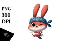 Silly Cartoon Rabbit PNG Product Image 1