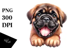 Baby Bullmastiff Cartoon PNG Product Image 1