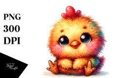 Vibrant Plush Chicken Baby | Clipart Product Image 1