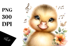 Energetic Baby Duck PNG Product Image 1