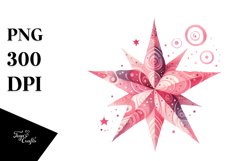 Whimsical Pinkish Simple Star, Transparent PNG Product Image 1