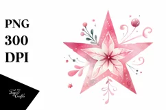 Whimsical Pinkish Simple Star, Transparent PNG Product Image 1