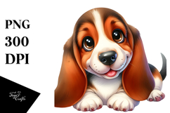 Cute Basset Hound PNG Product Image 1