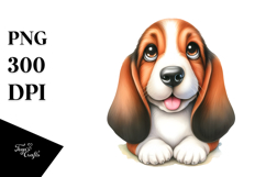 Cute Basset Hound PNG Product Image 1