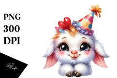 Baby Rooster Goat Party Hat Clipart Product Image 3
