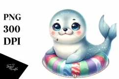 Cute Baby Harp Seal Clipart Product Image 3