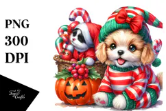 Baby Dog Christmas | Clipart Product Image 1