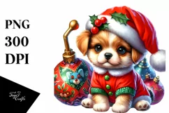 Vibrant Baby Dog Pumpin Clipart Product Image 1