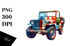 Watercolor Vintage Vibrant Jeep Product Image 1