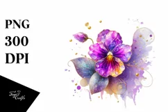 Watercolor Luxury Flower Splash Clipart Product Image 3