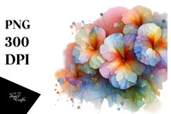 Abstract Pastel Nasturtium Clipart Product Image 1