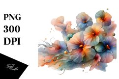 Abstract Pastel Nasturtium Clipart Product Image 1