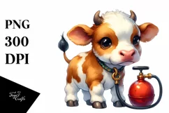Cute Baby Cow Halloween Clipart Product Image 1