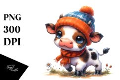 Cute Baby Cow Halloween Clipart Product Image 1