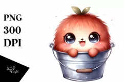Cute Smiling Eyes Bucket | Sublimation | Clipart Product Image 3