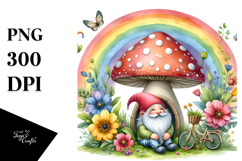 Watercolor Gnome House | Clipart Product Image 1