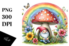 Watercolor Gnome House | Clipart Product Image 1