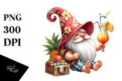 Whimsical Gnome Cocktail Summer PNG Product Image 1