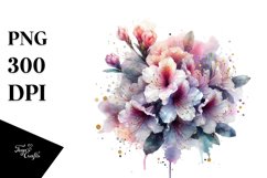 Abstract Rhododendron Material Watercolor Clipart Product Image 3