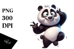 Goofy Panda Dancing PNG Product Image 1