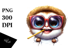 Funny Tiny with Hay Straw, Transparent PNG Product Image 1