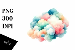 Pastel Cloud Clipart, Transparent PNG Product Image 1