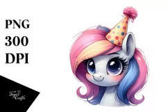 Pig Goat Party Hat Portrait | Clipart Product Image 3
