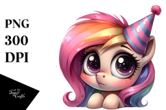 Pig Goat Party Hat Portrait | Clipart Product Image 1