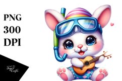 Smiling Baby Bunny PNG Product Image 1