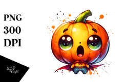 Adorable Funny Pumpkin Cape PNG Product Image 1