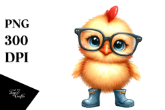 Chicken es Standing Rain Boots | Clipart Product Image 1
