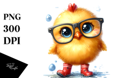 Chicken es Standing Rain Boots | Clipart Product Image 1