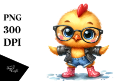 Chicken es Standing Rain Boots | Clipart Product Image 1