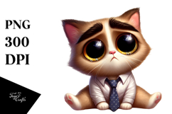 Cute Cat with Bow Tie PNG Product Image 1