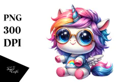 Vibrant Baby Unicorn PNG Product Image 1