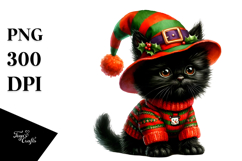 Vibrant Baby Black Cat Pumpin Clipart Product Image 1