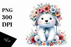 Cute Baby Polar Bear Clipart Product Image 1