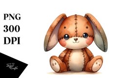 Vibrant Plush Bunny Sewn Clipart Product Image 3