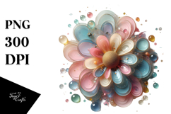 Abstract Vibrant Daisy PNG Product Image 1